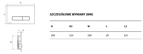 Excellent Aurro Fresh Przycisk spłukujący do WC INEX.AF230.150.WH Excellent Aurro Fresh Przycisk spłukujący do WC INEX.AF230.150.WH