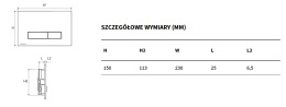 Excellent Aurro Fresh Przycisk spłukujący do WC czarny soft INEX.AF230.150.BL