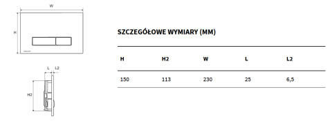Excellent Aurro Fresh Przycisk spłukujący do WC czarny soft INEX.AF230.150.BL Excellent Aurro Fresh Przycisk spłukujący do WC czarny soft INEX.AF230.150.BL