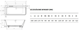 Excellent Lila 2.0 Wanna narożna 1600x730 lewa WAEX.LIL2.160L.WHN