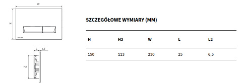 Excellent Platto Przycisk spłukujący do WC Czarny Soft INEX.PL230.150.BL Excellent Platto Przycisk spłukujący do WC Czarny Soft INEX.PL230.150.BL