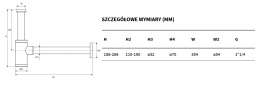 Excellent Syfon D54 Umywalkowy butelkowy złoty PVD INEX.2018GL