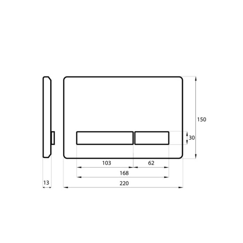 Massi DERO Przycisk Chrom MSST-P06
