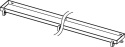 TECEdrainline ruszt ozdobny "plate", do rynny prysznicowej 100cm prosty 601070