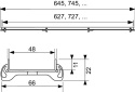 TECEdrainline ruszt ozdobny "plate", do rynny prysznicowej 100cm prosty 601070