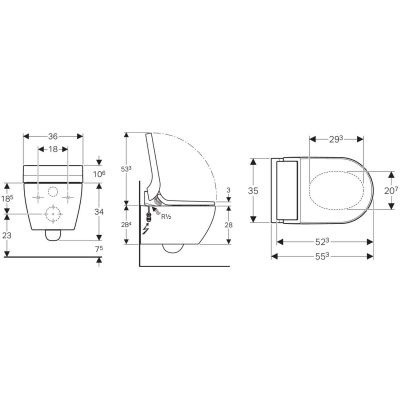Geberit AquaClean Tuma miska WC z deską wolnoopadającą z funkcją higieny intymnej biała 146.092.11.1 Geberit AquaClean Tuma miska WC z deską wolnoopadającą z funkcją higieny intymnej biała 146.092.11.1