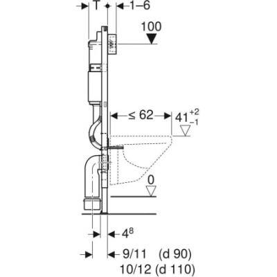Geberit Duofix Basic stelaż podtynkowy do miski wiszącej 111170001 Geberit Duofix Basic stelaż podtynkowy do miski wiszącej 111170001