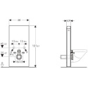 Geberit Monolith moduł sanitarny do WC wiszącego szkło białe/aluminium 131.021.SI.5