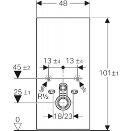 Geberit Monolith moduł sanitarny do WC wiszącego szkło czarne/aluminium czarny chrom 131.021.SJ.6