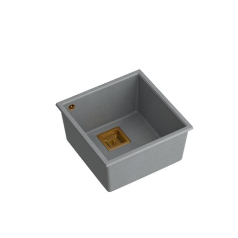 Quadron DAVID 40 GraniteQ Zlewozmywak Granitowy 42x42cm silver stone/elementy miedziane HQD4242U5-C1 Quadron DAVID 40 GraniteQ Zlewozmywak Granitowy 42x42cm silver stone/elementy miedziane HQD4242U5-C1