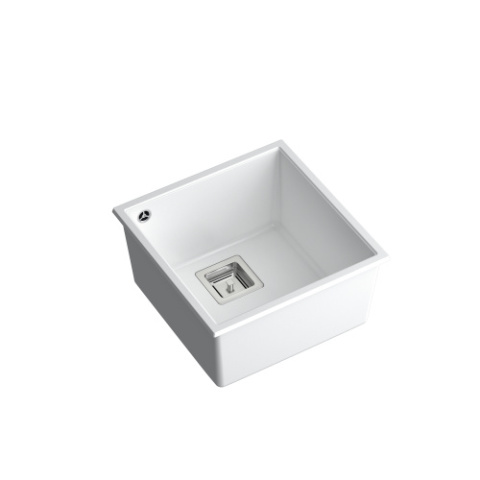 Quadron DAVID 40 GraniteQ Zlewozmywak Granitowy 42xc42cm snow white/elementy stalowe HQD4242U1-BS Quadron DAVID 40 GraniteQ Zlewozmywak Granitowy 42xc42cm snow white/elementy stalowe HQD4242U1-BS