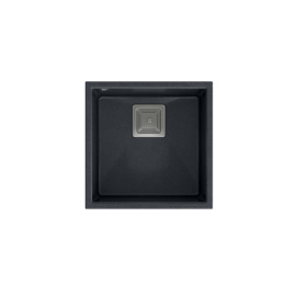 Quadron DAVID 40 GraniteQ Zlewozmywak Granitowy 42x42cm black diamond/elementy stalowe HQD4242U8-BS