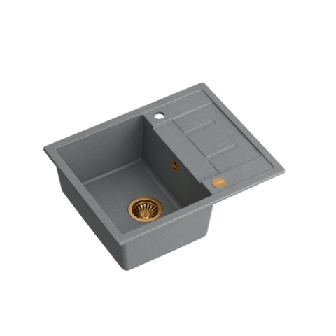 Quadron MORGAN 116 GraniteQ Zlew Granitowy 62x50cm silver stone/elementy miedziane HB8210U5-C1HB8210U5-C1_P2O Quadron MORGAN 116 GraniteQ Zlew Granitowy 62x50cm silver stone/elementy miedziane HB8210U5-C1HB8210U5-C1_P2O