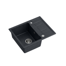 Quadron MORGAN 116 GraniteQ Zlewozmywak Granitowy 62x50cm black diamond/elementy stalowe HB8210U8-BS_P2O