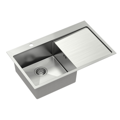 Quadron RUSSEL 111 SteelQ Zlewozmywak Stalowy lewy 78x48cm stal szczotkowana HB7912BS Quadron RUSSEL 111 SteelQ Zlewozmywak Stalowy lewy 78x48cm stal szczotkowana HB7912BS