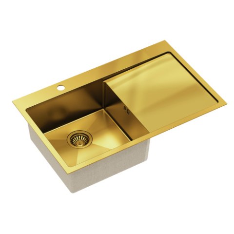 Quadron RUSSEL 111 Zlewozmywak Stalowy SteelQ PVD złoty HB7912PVDBSG1