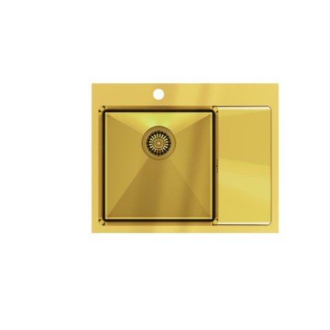 Quadron RUSSEL 116 Zlewozmywak Stalowy 62x48cm SteelQ PVD złoty HB7911PVDBSG1