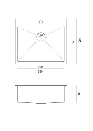 Quadron RUSSEL Zlewozmywak Stalowy 55x48cm 110 SteelQ PVD miedziany HB7910PVDBSC1