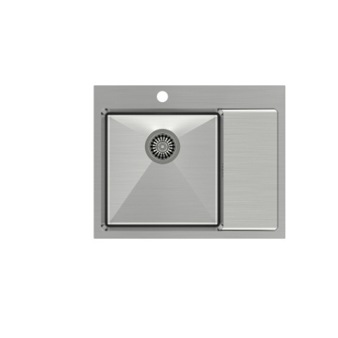 Quadron RUSSELl 116 SteelQ Zlewozmywak Stalowy lewy 62x48cm stal szczotkowana HB7911BS