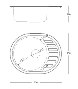 Quadron CLINT 211 SteelQ PVD Zlew Stalowy złoty HB7112PVDBSG1