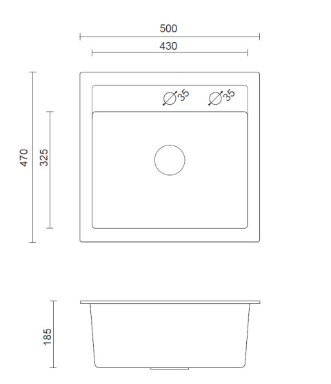Quadron JOHNNY 110 zlewozmywak granitowy czarny 1-komorowy b/o (50x47x18,5), z syfonem i zaślepką stal szlachetna HCQJ5047CZK Quadron JOHNNY 110 zlewozmywak granitowy czarny 1-komorowy b/o (50x47x18,5), z syfonem i zaślepką stal szlachetna HCQJ5047CZK