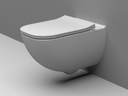 Z kodem LATO -7% !!! Vitalle PALO miska WC ceramiczna wisząca bezkołnierzowa, z deską 34.7 x 54 A34H137000