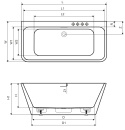 Excellent Lila 2.0 Power LED 170x75cm Wanna przyścienna z podwodnym oświetleniem WAEX.LIL2.LED4170WHP