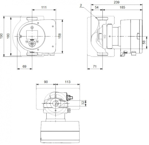 Grundfos MAGNA3 32-80 180 230V PN10 - Pompa obiegowa c.o. 97924256 Grundfos MAGNA3 32-80 180 230V PN10 - Pompa obiegowa c.o. 97924256