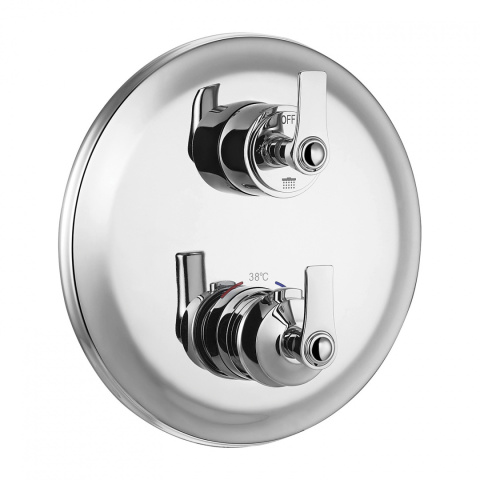 Omnires Armance termostatyczna bateria prysznicowo-wannowa 3-wyjściowa podtynkowa kolor chrom AM5238/6CR