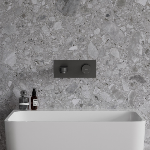 Omnires Contour bateria umywalkowa podtynkowa antracyt CT8015AT