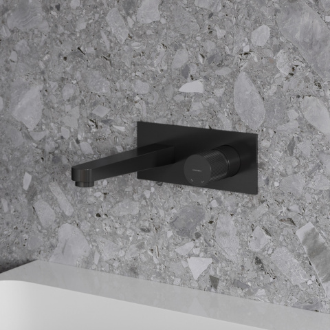 Omnires Contour bateria umywalkowa podtynkowa antracyt CT8015AT