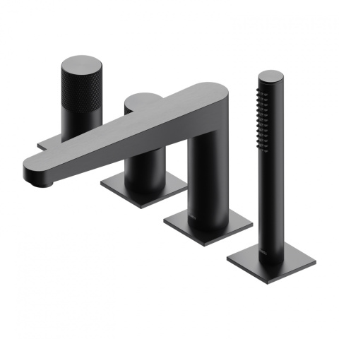 Omnires Contour bateria wannowa 4-otworowa antracyt CT8032AT