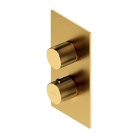 Omnires Contour termostatyczna bateria prysznicowo-wannowa podtynkowa kolor złoty szczotkowany CT8036GLB Omnires Contour termostatyczna bateria prysznicowo-wannowa podtynkowa kolor złoty szczotkowany CT8036GLB