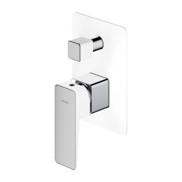 Omnires Parma bateria prysznicowo-wannowa podtynkowa kolor chrom/biały PM7435CRB