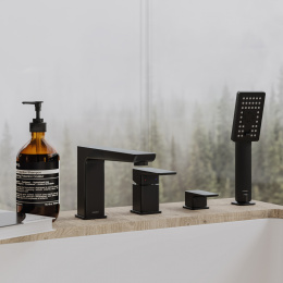 Omnires Parma bateria wannowa 4-otworowa kolor czarny mat PM7432BL