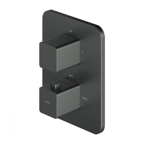 Omnires Parma termostatyczna bateria prysznicowo-wannowa podtynkowa kolor grafit PM7436GR