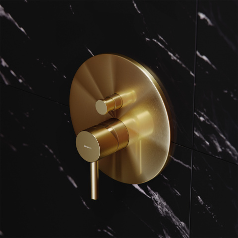 Omnires Y bateria prysznicowo-wannowa podtynkowa kolor złoty szczotkowany Y1235GLB