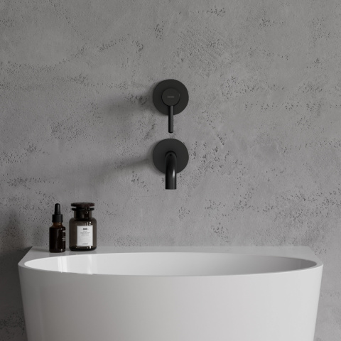 Omnires Y bateria umywalkowa podtynkowa czarna Y1215NBL