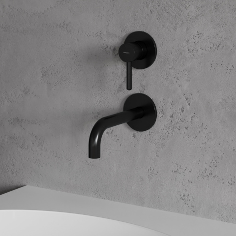 Omnires Y bateria umywalkowa podtynkowa czarna Y1215NBL