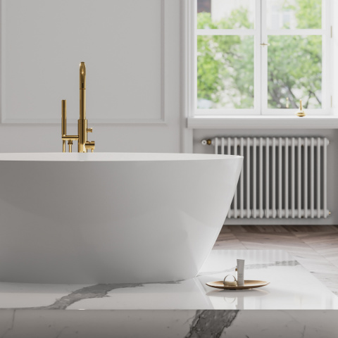 Omnires Y bateria wannowa wolnostojąca Kolor złoty Y1233GL