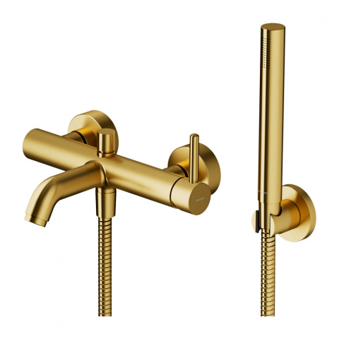 Omnires Y bateria wannowa z zestawem prysznicowym kolor złoty szczotkowany Y1231GLB