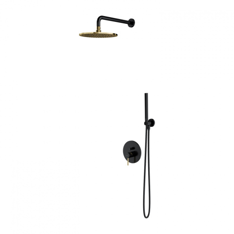 Omnires Y system prysznicowy podtynkowy kolor czarno-złoty SYSY18BLGL