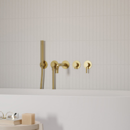 Omnires Y bateria wannowa 5-otworowa podtynkowa kolor złoty szczotkowany Y1237/1GLB