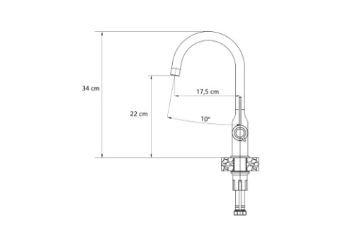 Quadron INGRID Q LINE Bateria Zlewozmywakowa pure carbon mat/PVD miedź 3523500_BLMPVDC1