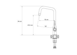 Quadron NATALIE Bateria Zlewozmywakowa SteelQ NATALIE Q LINE SteelQ stal szczotkowana 3523501_BS