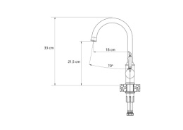 Quadron RACHEL Q LINE SteelQ snow white mat/Nano PVD złoty 3623504_WHMPVDG1