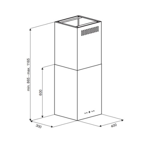 VDB Cube W Black Okap Kuchenny Wyspowy VDB Cube W Black Okap Kuchenny Wyspowy