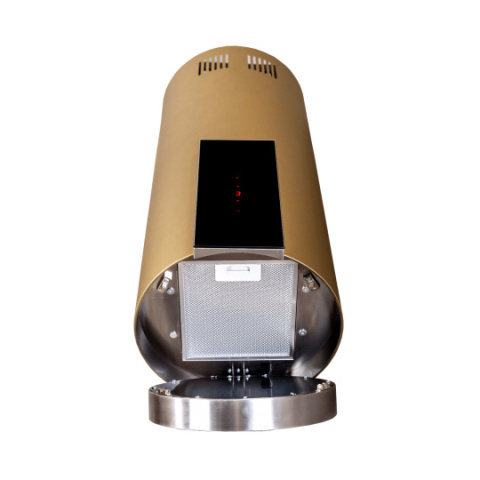 VDB Tube Glass Gold Okap kuchenny wyspowy