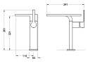 Art Platino Bateria umywalkowa wysoka chrom HUG-BUW.050C