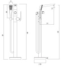 Art Platino Emira Bateria wannowa podłogowa chrom/biały EMI-BWP.090BC